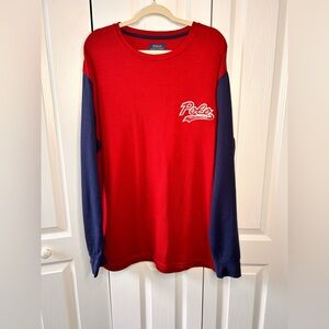 Polo by Ralph Lauren Red and Blue Men's Sweater